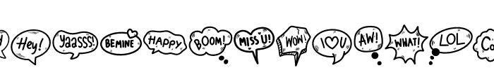 Speech Bubbles Font UPPERCASE