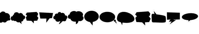 Speechbubble Font UPPERCASE