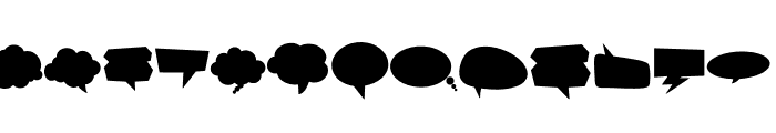 Speechbubble Font LOWERCASE