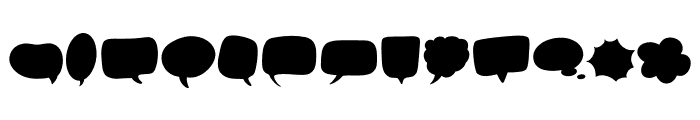 Speechbubble Font LOWERCASE