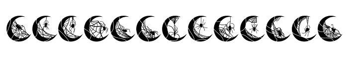 Spider moon Font UPPERCASE