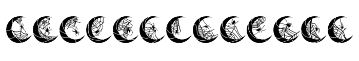 Spider moon Font UPPERCASE