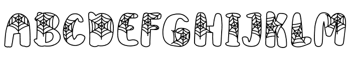 SpiderWeb-Line Font UPPERCASE