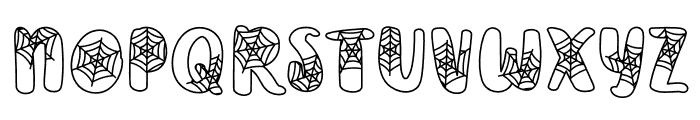 SpiderWeb-Line Font UPPERCASE