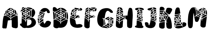 SpiderWeb-Stencil Font UPPERCASE