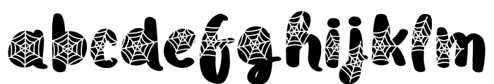 SpiderWeb-Stencil Font LOWERCASE