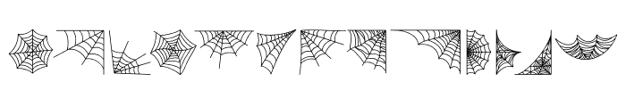 Spiderweb Halloween Font LOWERCASE