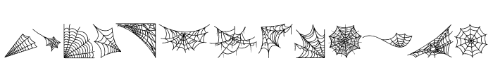 Spiderweb Halloween Font LOWERCASE