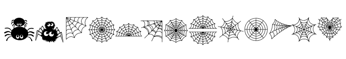 Spidery Boo Font UPPERCASE