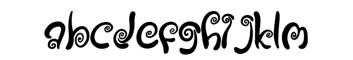 Spiral Font Font LOWERCASE