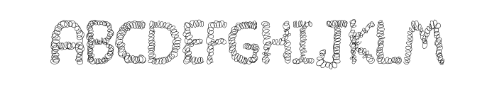 Spiral Lines Font LOWERCASE
