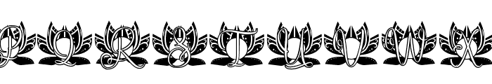 Spirit Lotus Mandala Monogram Font UPPERCASE