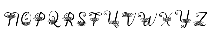 Spirly Monogram Flower Font UPPERCASE