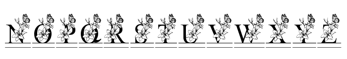 Split Lily Flower Font UPPERCASE