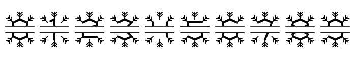 Split Monogram Christmas Font OTHER CHARS