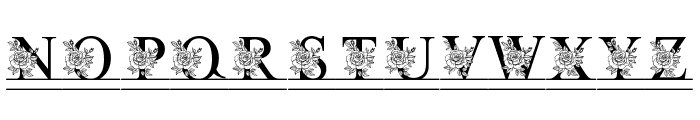 Split Rose Flower Font UPPERCASE