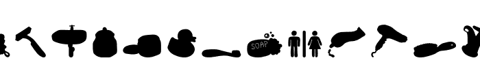 Sponge Bath Silhouette Font UPPERCASE