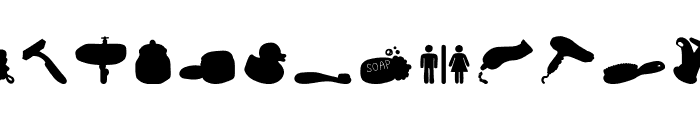 Sponge Bath Silhouette Font LOWERCASE