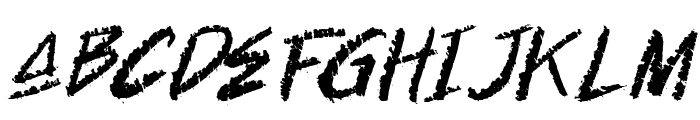 Spooky Crack Italic Font UPPERCASE