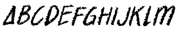 Spooky Crack Italic Font LOWERCASE