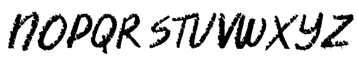 Spooky Crack Italic Font LOWERCASE