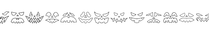 Spooky Face Font UPPERCASE