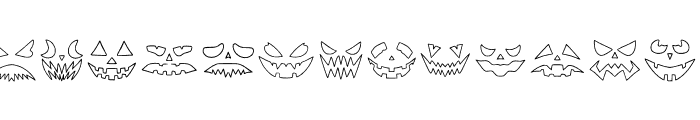 Spooky Face Font LOWERCASE