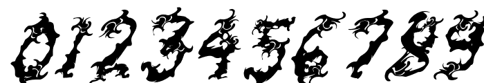 Spooky Flames Italic Font OTHER CHARS