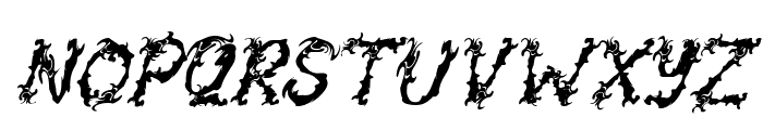 Spooky Flames Italic Font UPPERCASE