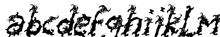Spooky Flames Italic Font LOWERCASE