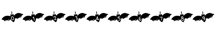 Spooky Halloween Bat Font OTHER CHARS