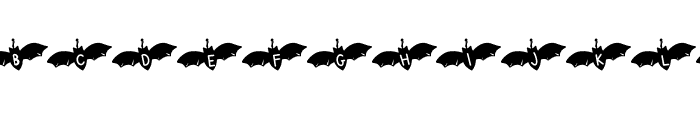 Spooky Halloween Bat Font UPPERCASE