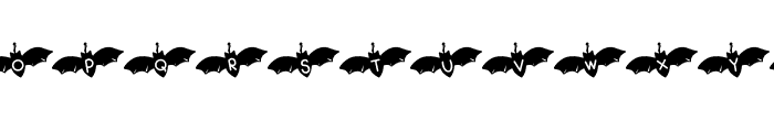 Spooky Halloween Bat Font UPPERCASE