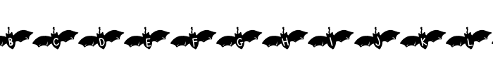 Spooky Halloween Bat Font LOWERCASE