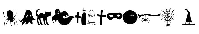 Spooky Halloween Doodles Font UPPERCASE