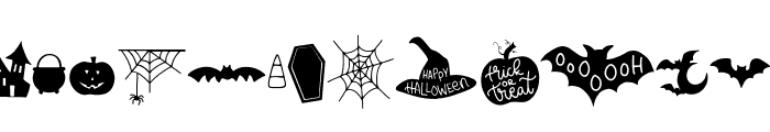 Spooky Halloween Doodles Font LOWERCASE
