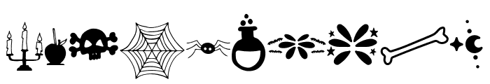 Spooky Halloween Doodles Font LOWERCASE