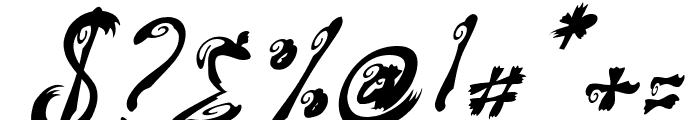Spooky Halloween Italic Font OTHER CHARS