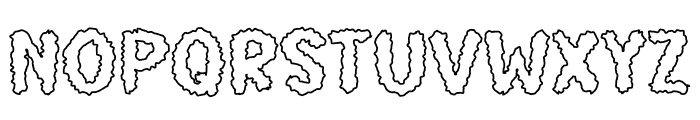 Spooky Party Outline Font LOWERCASE