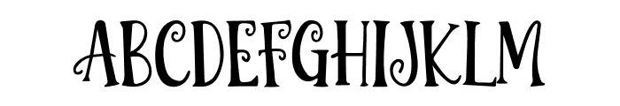 Spooky Script Font LOWERCASE