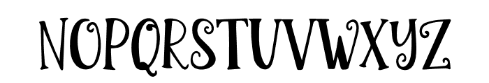 Spooky Script Font LOWERCASE