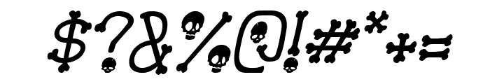 Spooky Skeleton Italic Font OTHER CHARS