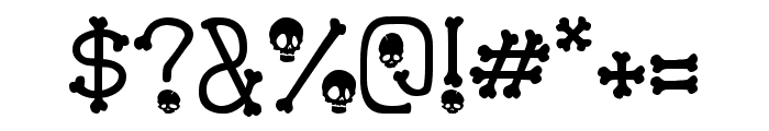 Spooky Skeleton Font OTHER CHARS