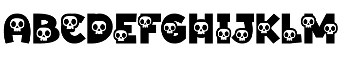 Spooky Skully Font UPPERCASE