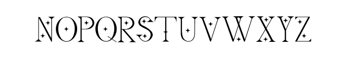 Spooky Star Font UPPERCASE