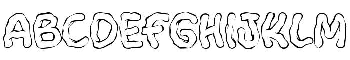 Spooky Zombie Outline Font LOWERCASE