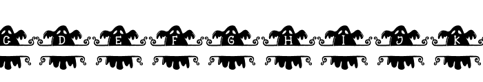Spooky dark monogram Regular Font UPPERCASE