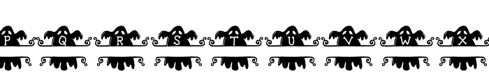 Spooky dark monogram Regular Font UPPERCASE