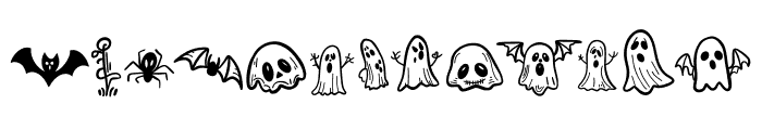 Spooky doodle Font UPPERCASE