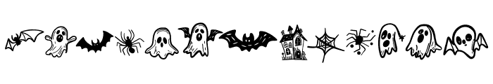 Spooky doodle Font UPPERCASE